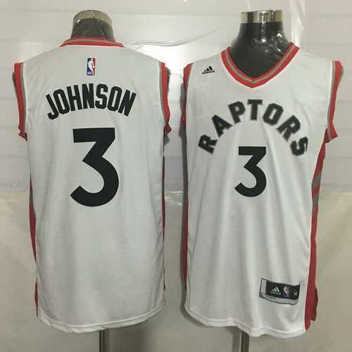 Mens Toronto Raptors #3 James Johnson White New NBA Rev 30 Swingman Jersey